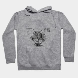 Kids reading under tree Hoodie